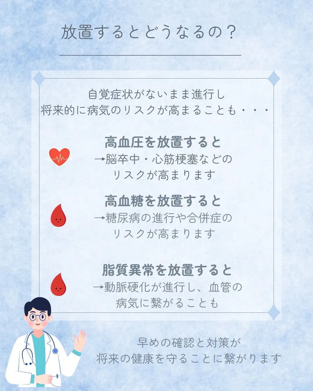 健診結果、放置していませんか？👀